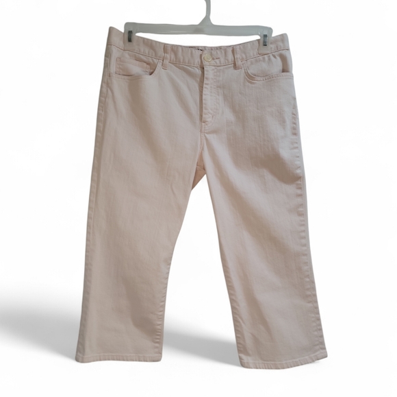Lauren Ralph Lauren Light Pink Cropped Pants Stretch Comfort Women's 12‎ - Picture 1 of 9
